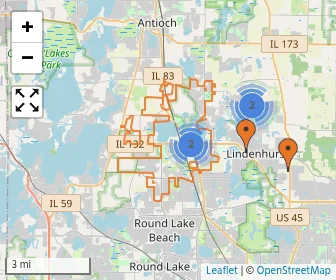 Area schools map